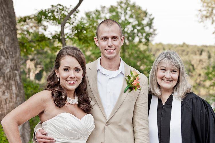 Couple and the officiant