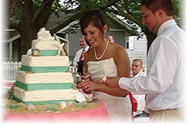 A special bride and groom