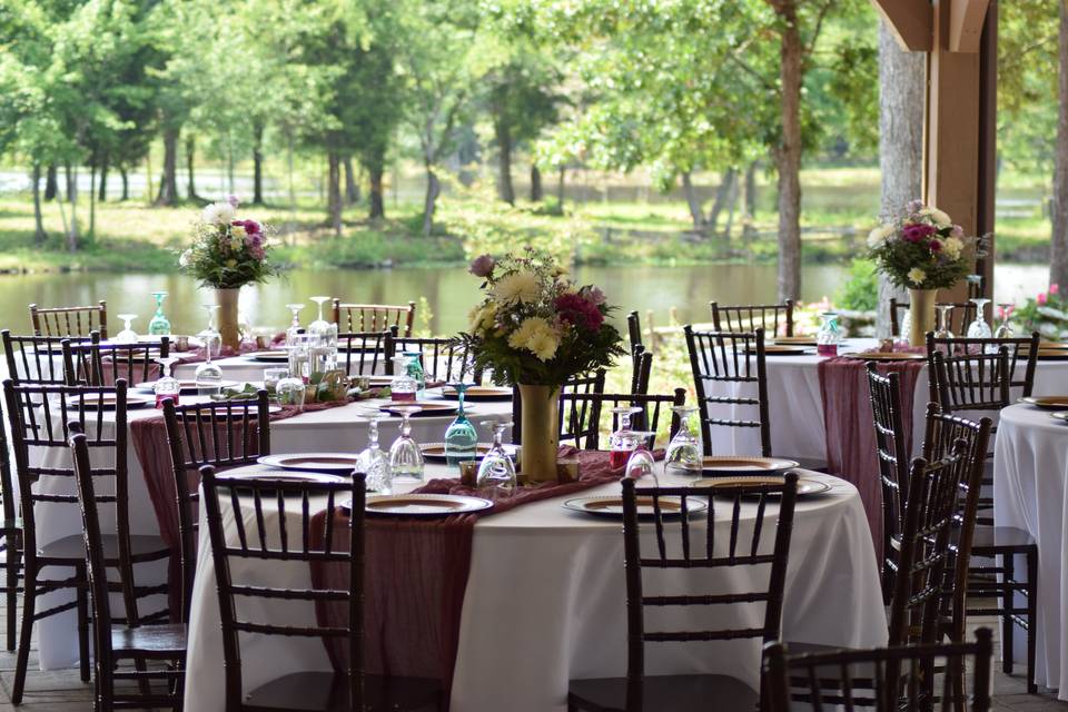 Tables with Lake View