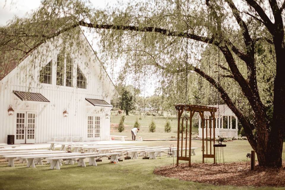 Outside ceremony site