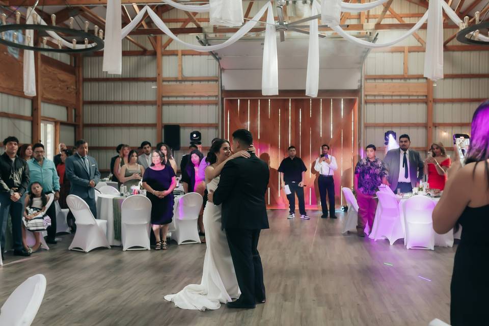 First dance in the barn