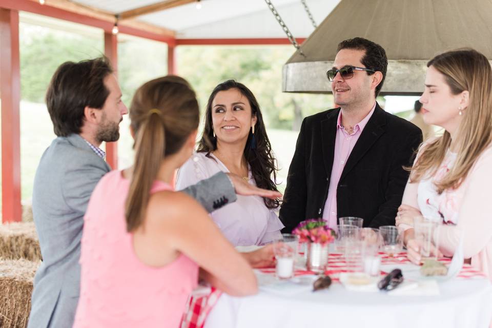 Cocktail hour in the pavilion