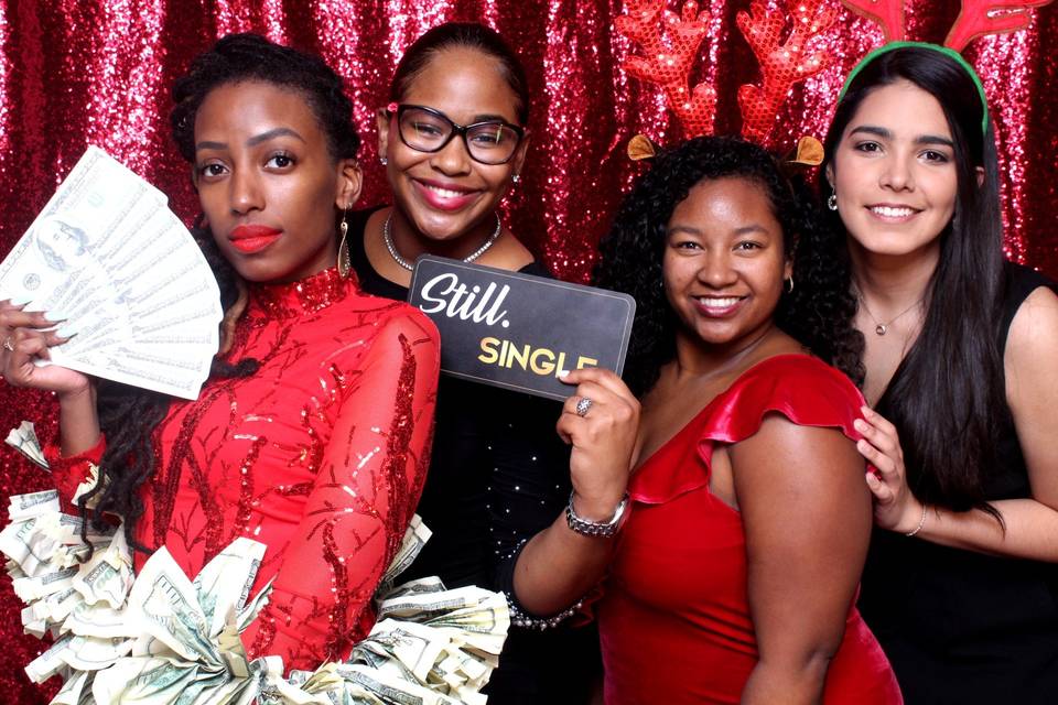 Red sequins backdrop