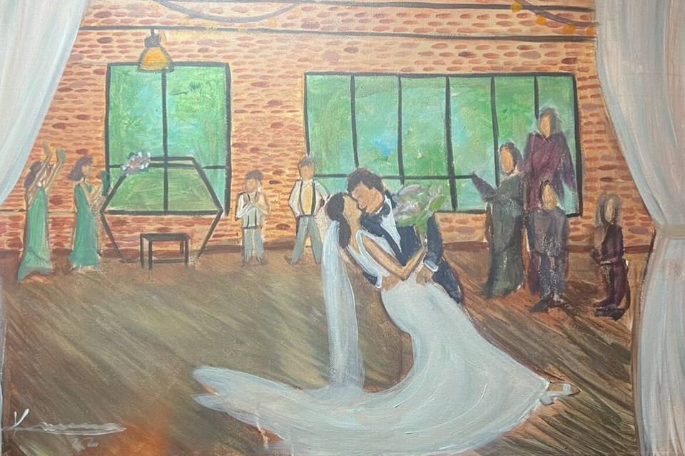 First dance captured on canvas