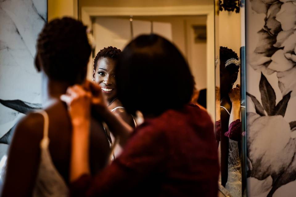 A bride and her mother