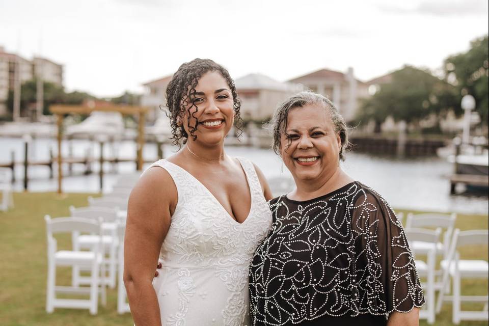 A bride and her mother
