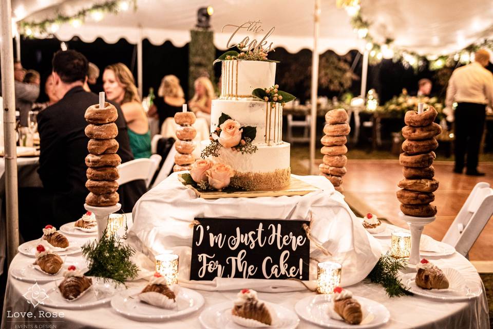 Rustic cake and cider donuts