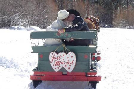 Kiss on a sled
