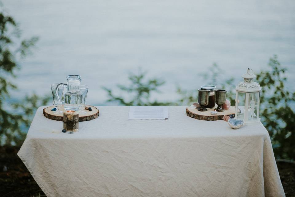 Rustic altar