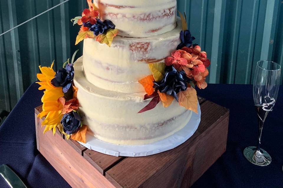 Four tier naked cake