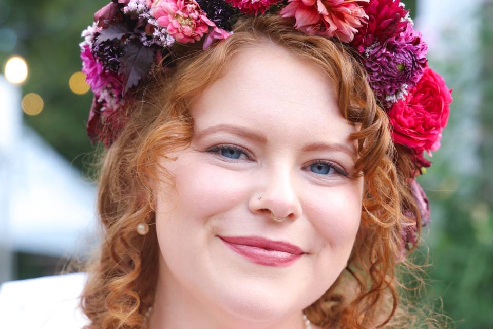 Colorful flower crown