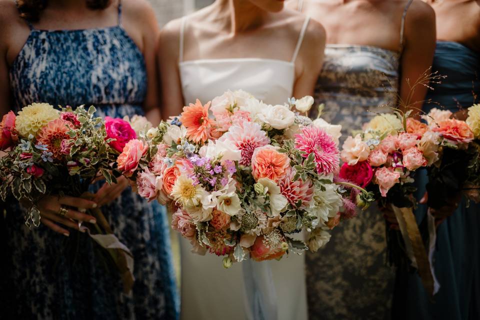 Wedding party bouquets