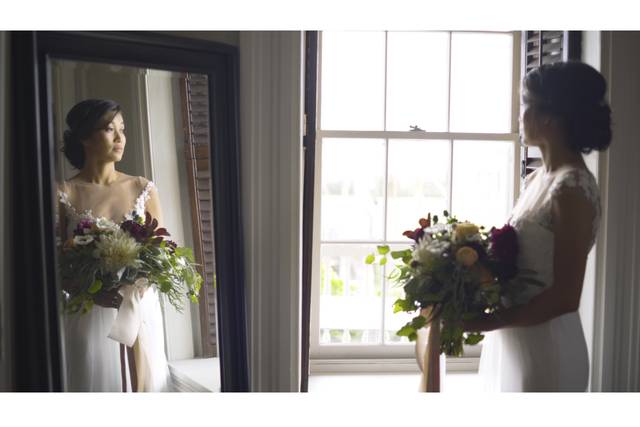 Pre-ceremony solo portrait