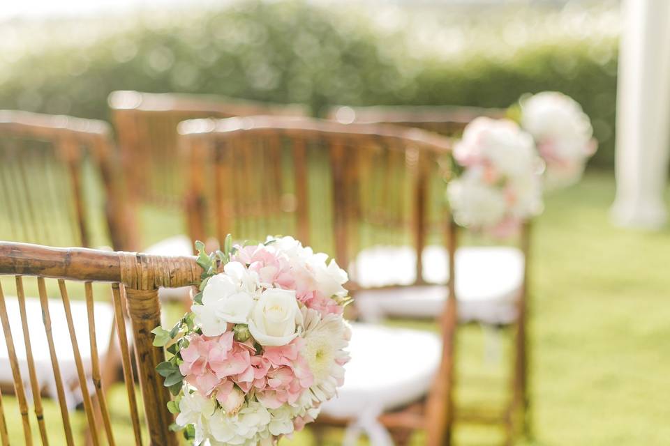 Chair flowers