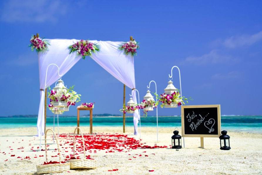 Summer beach wedding design