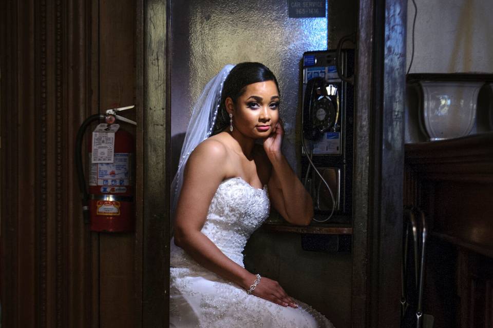 Grand Prospect Hall bridal portraits
