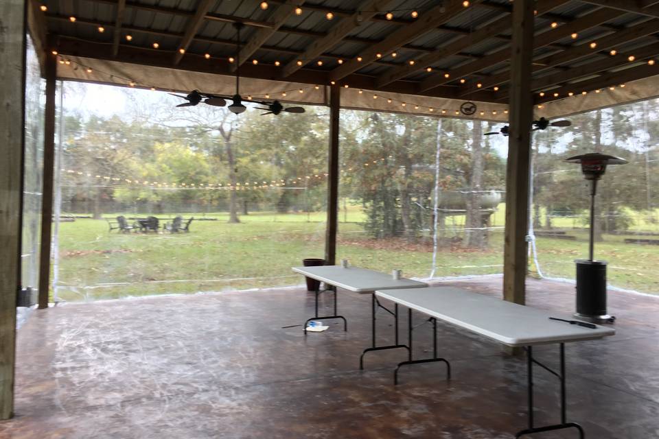 Back covered patio  tent walls