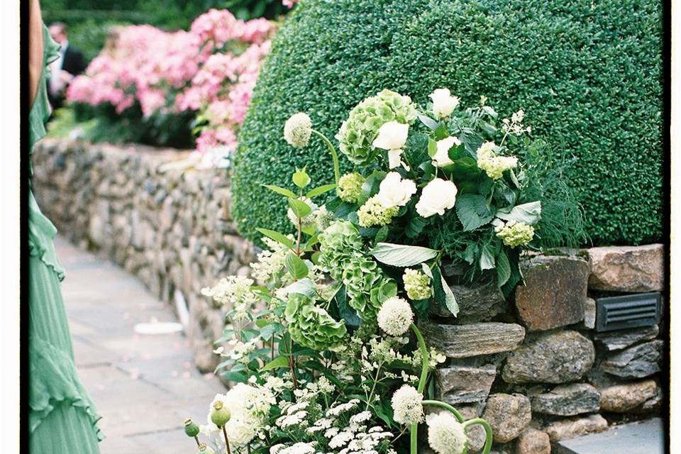 White and green ceremony.