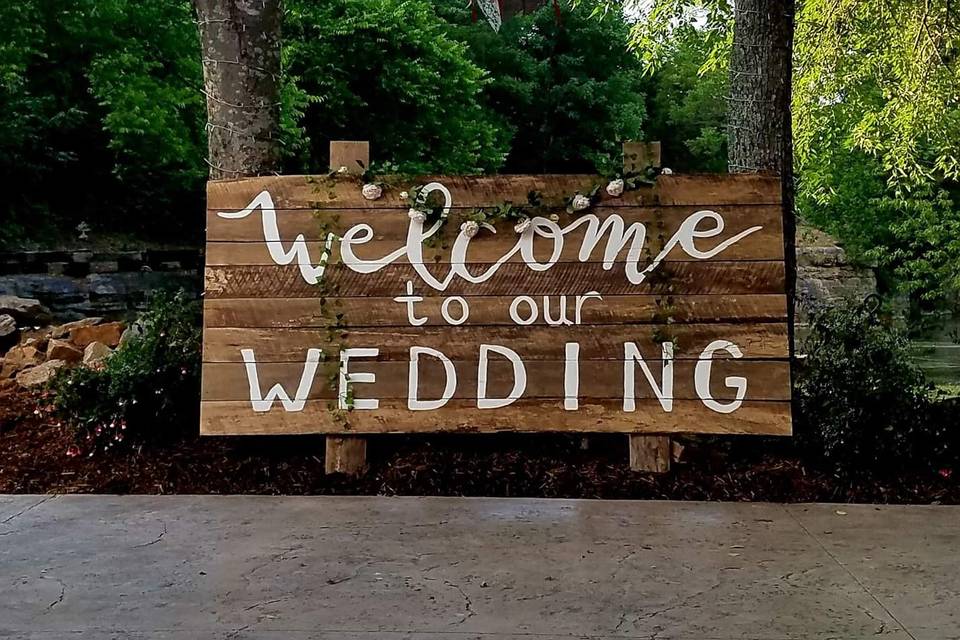 Welcome sign