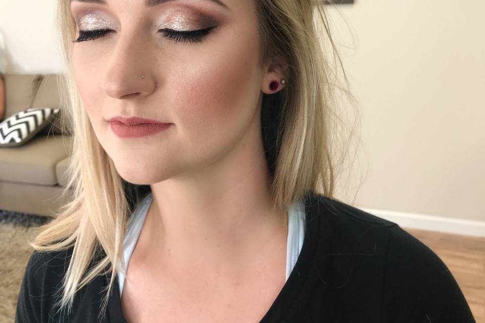 Soft eye makeup