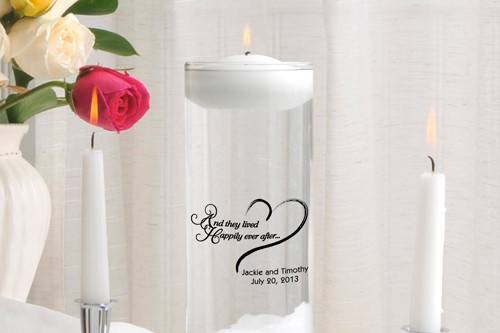 Floating Unity Candle Set
http://bit.ly/2fcjeOE
Availability: Usually ships in 5-7 business days
DETAILS: A modern twist on an old tradition, our Floating Unity Candle Set is more than just a candle. This unique addition to the wedding ceremony comes complete with personalized vase, floating candle, stand and two 6