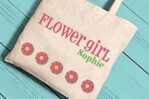 NEW Flower Girl Canvas Tote
http://bit.ly/2g9wFkW
Availability: Usually Ships in 5-7 business days
Our Personalized Flower Girl Canvas Tote is the perfect gift for your Special Girl. She will love the size of the tote which is great for her to carry around everything.
Measurements: 14.5