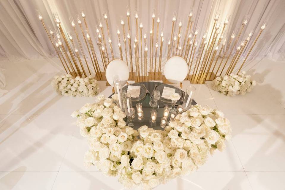 Glam Sweetheart table