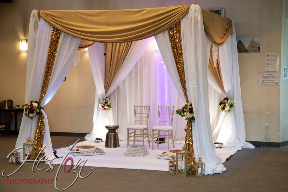 White & Gold Mandap