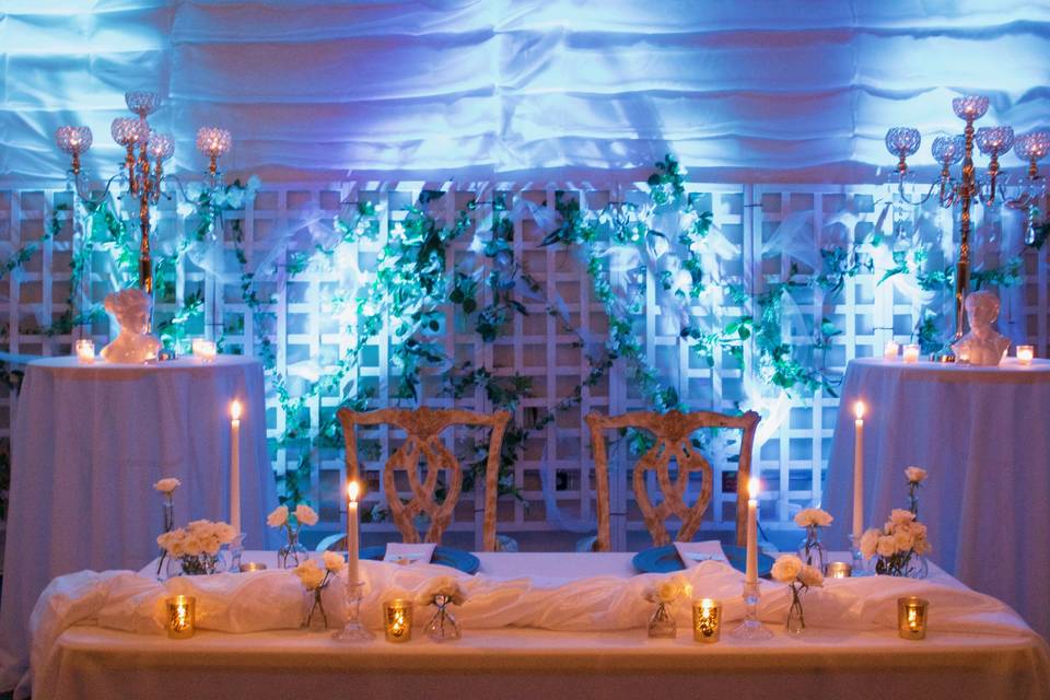 Dreamy blue tablescape