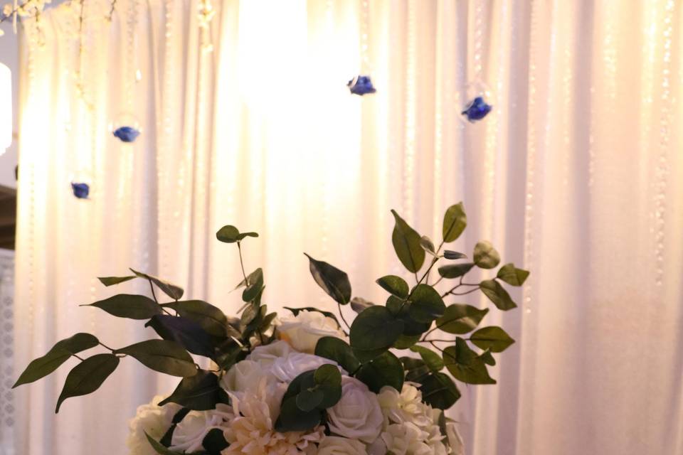 Silk floral centerpiece