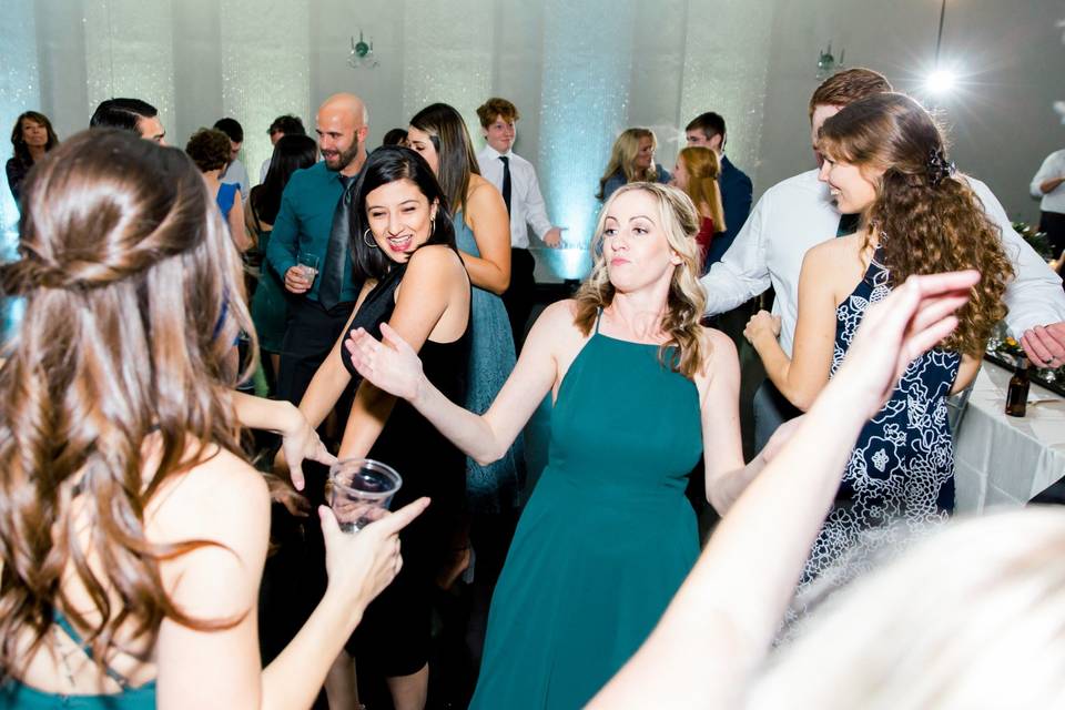 Ladies dancing on dance floor