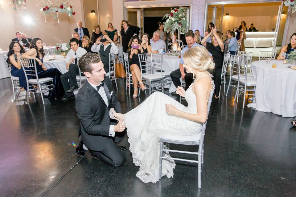 Taking the garter off