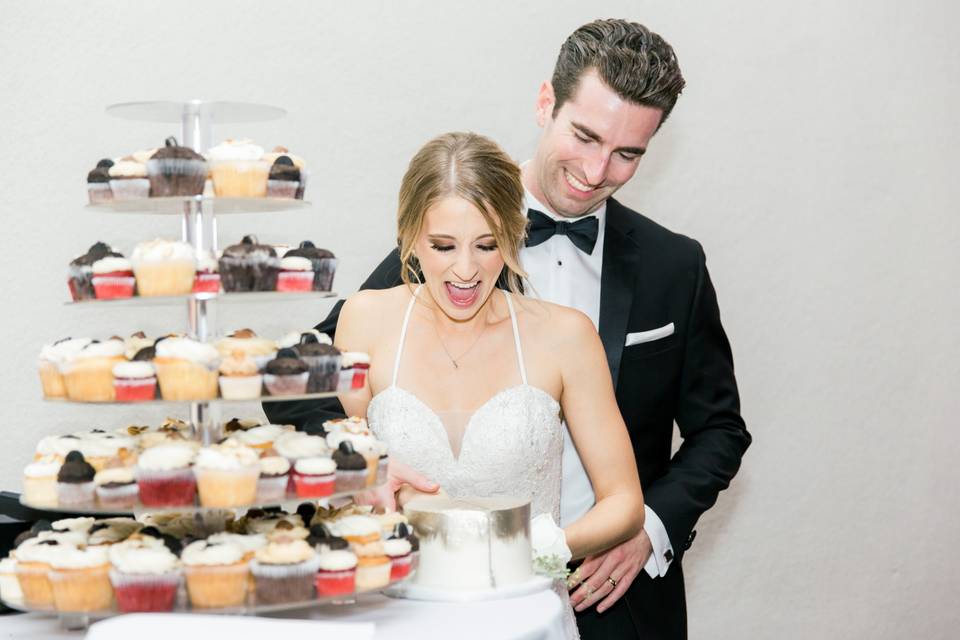 Cutting the cake