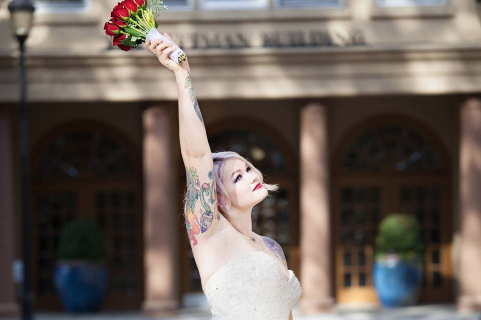 Happy bride