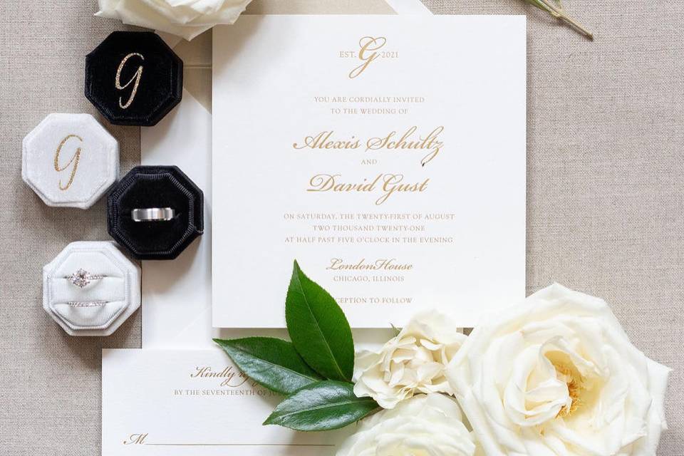 Personalized wedding stationery