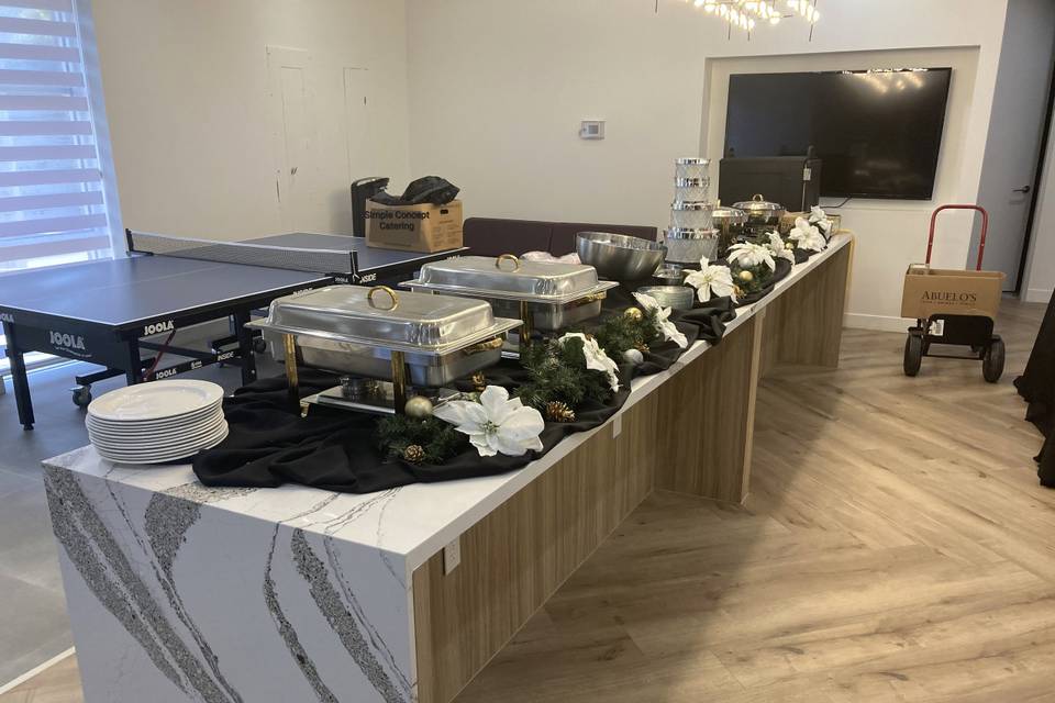 Buffet setup