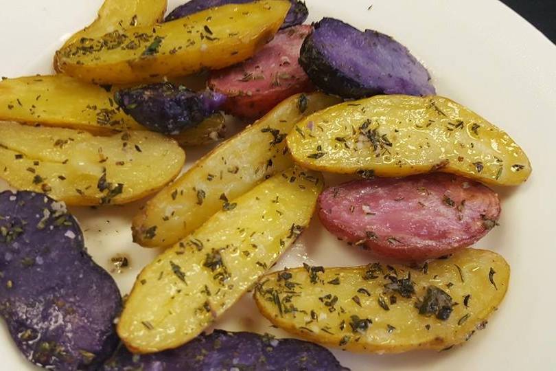 Purple, Gold and Red Roasted P
