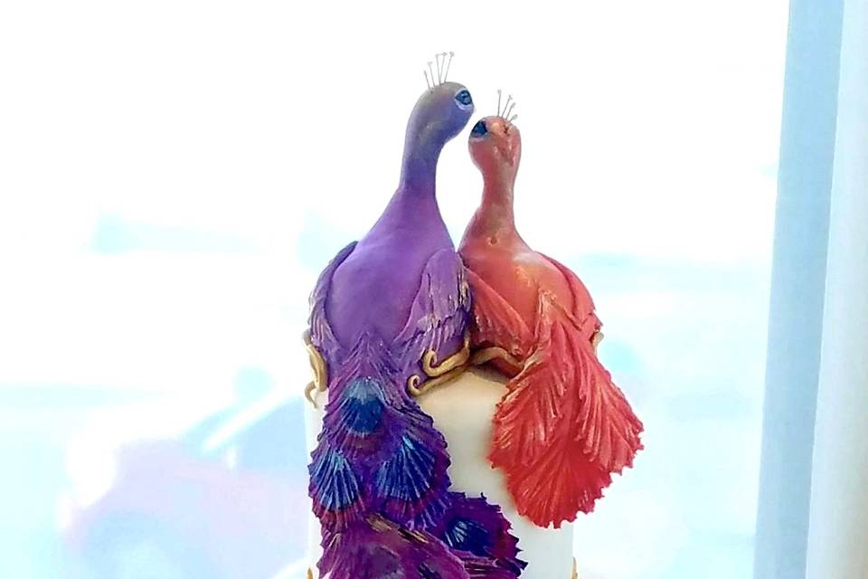 Peacocks in love