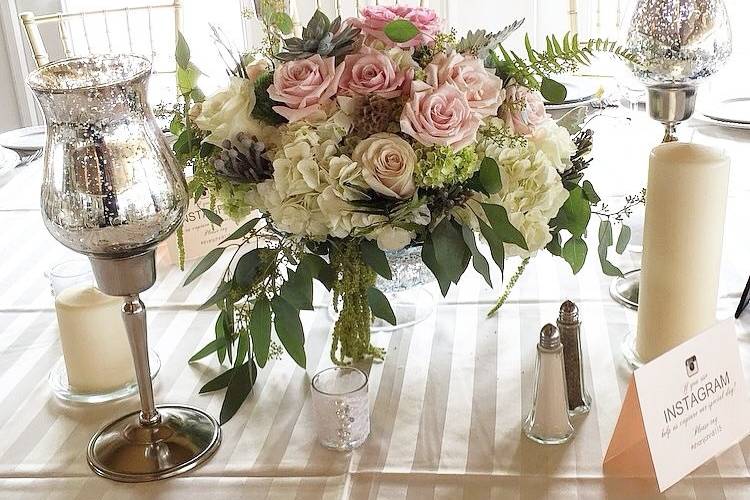 All white reception area