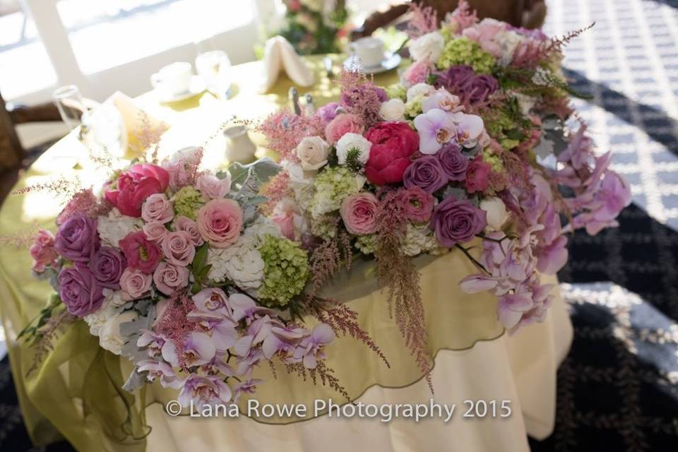 Beautiful white and pink arrangement