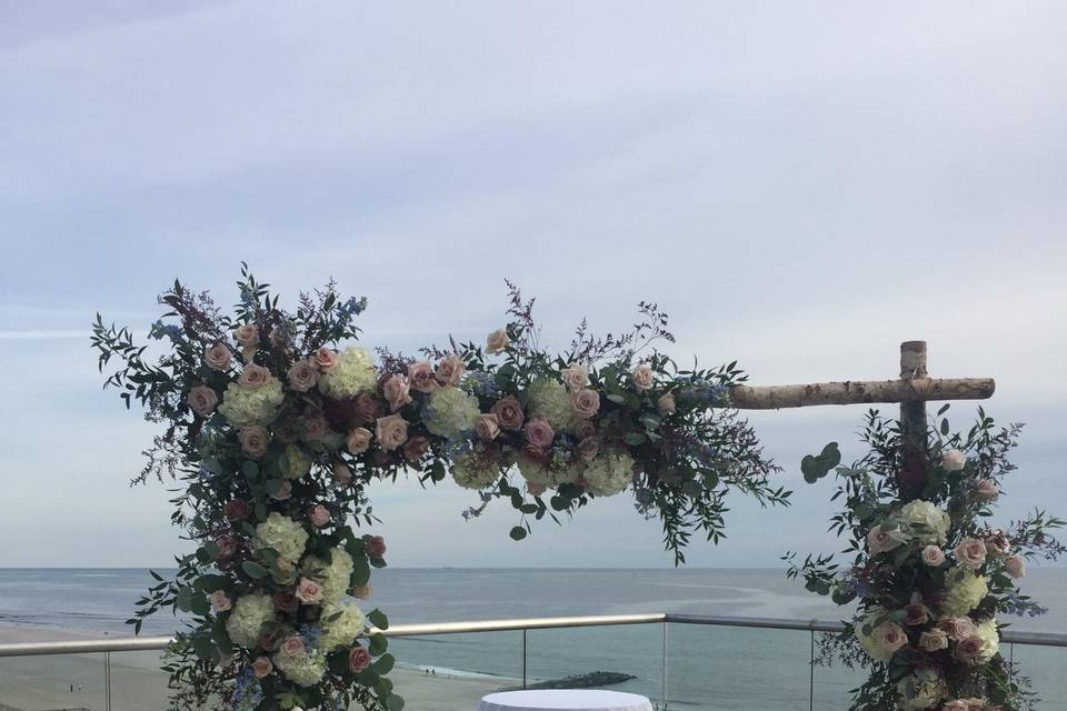 Rustic Roof top ceremony