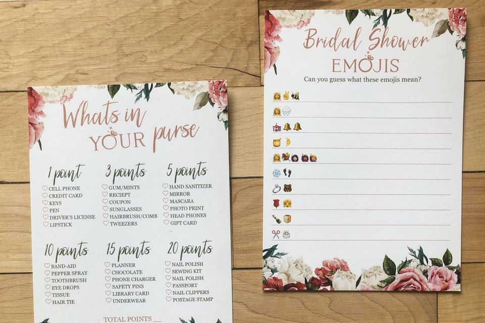 Bridal shower games