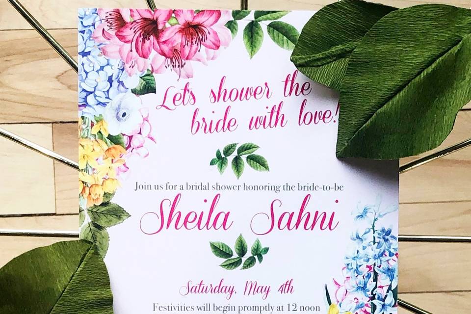 Bridal shower invitations