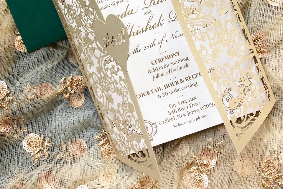 Laser cut invitations