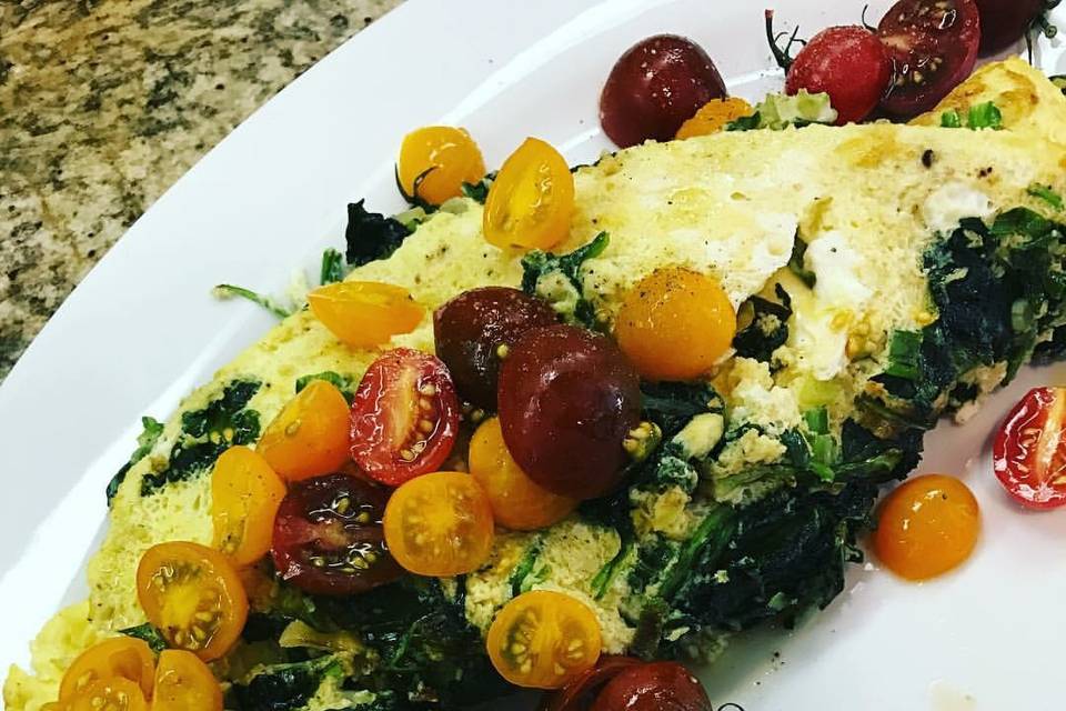 Spinach & Cheese Omelete