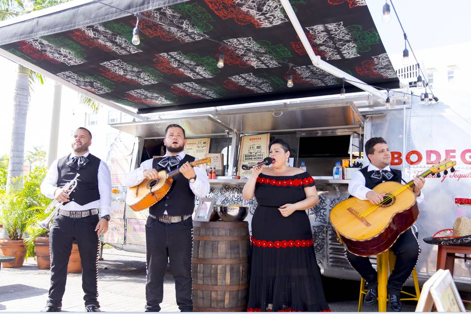 Mariachi Band with Airstream