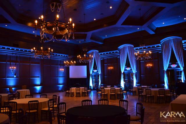Blue uplights