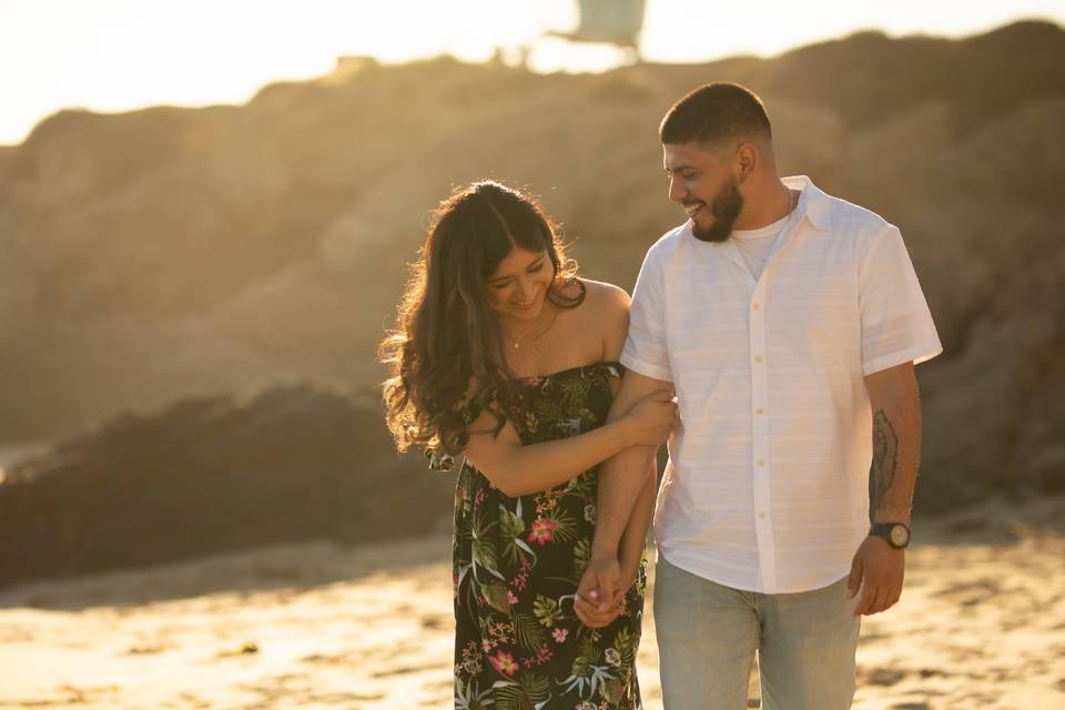 Engagement photoshoot on the beach