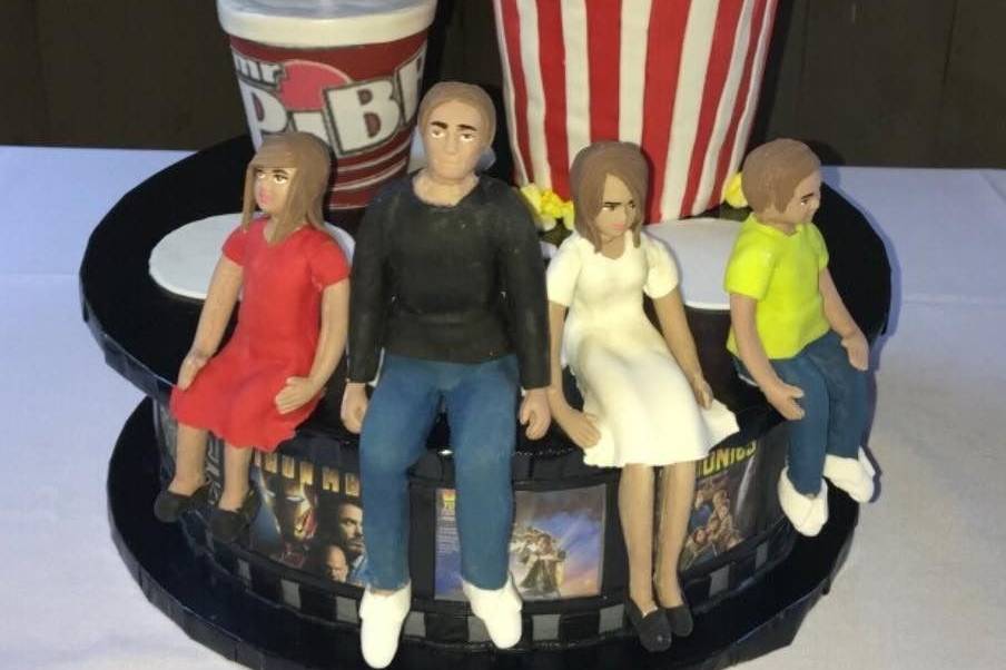 At the movies groom's cake