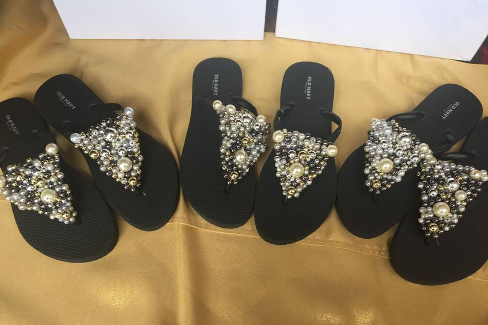 Bridal flip flops